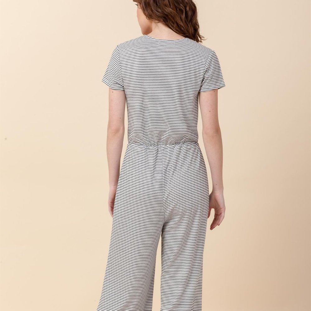 NWT!❤️ Short Sleeve Wrap Front Wide Leg Jumpsuit - Picture 5 of 7